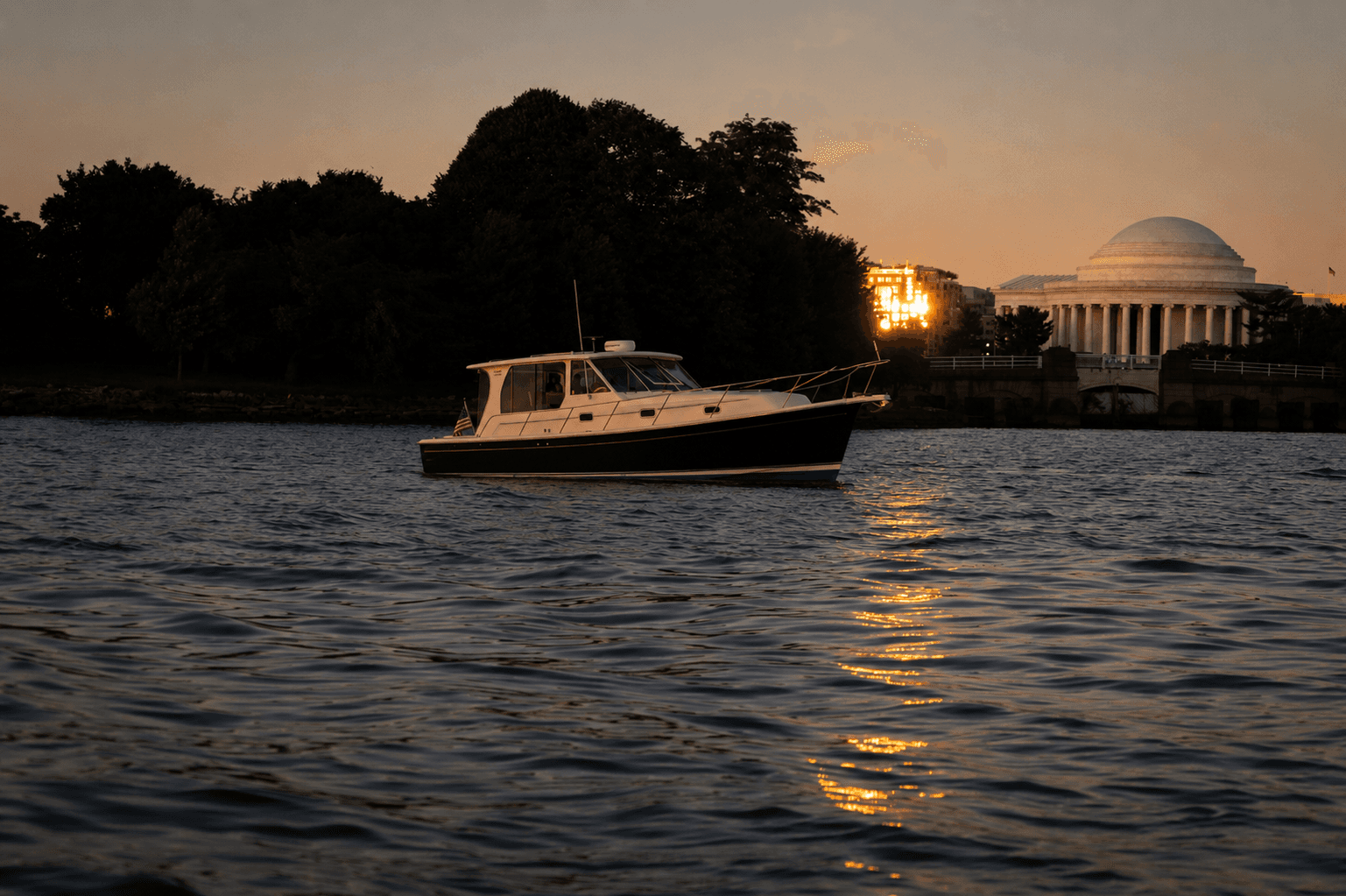 Geronimo on the Potomac River, ready for a graduation celebration cruise